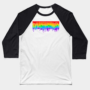 Dripping rainbow Baseball T-Shirt